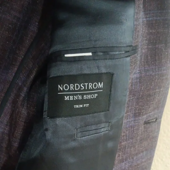 Nordstrom Black and Gray Sport Coat with Windowpane Pattern